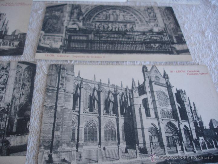 Postales: Lote de 7 postales: Catedral de Le&oacute;n - Foto 5