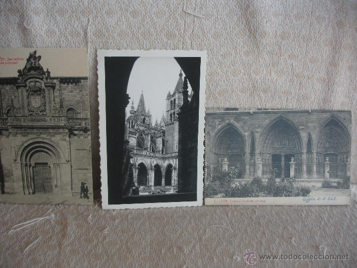 Postales: Lote 3 postales de la Catedral de Le&oacute;n - Foto 1