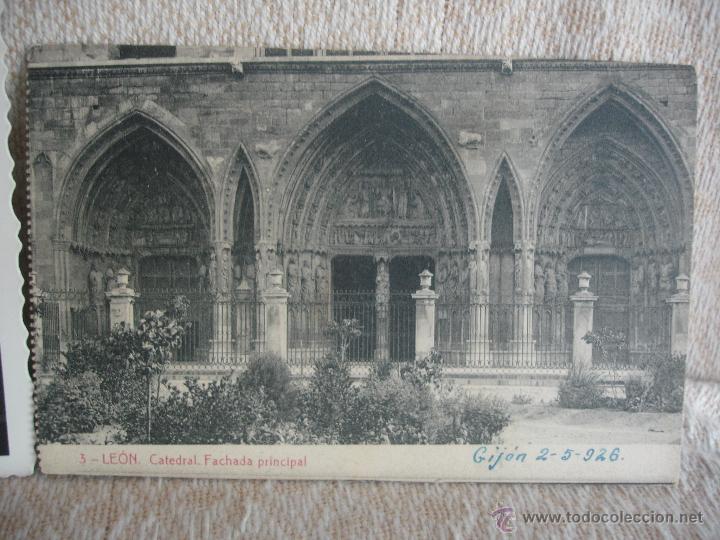 Postales: Lote 3 postales de la Catedral de Le&oacute;n - Foto 4