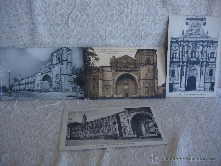 Postales: Lote 4 postales San Marcos (Le&oacute;n) - Foto 1