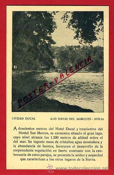 Postales: POSTAL LAS NAVAS DEL MARQUES, AVILA, CIUDAD DUCAL, VISTA LAGO, P96168