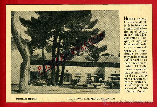 Postales: POSTAL LAS NAVAS DEL MARQUES, AVILA, CIUDAD DUCAL, HOTEL DUCAL, P96169
