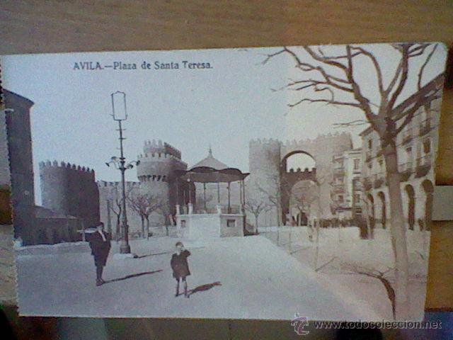 Postales: POSTAL S/C AVILA plaza santa teresa ANIMADA FOTO MAYORAL ENCINAR (B4)