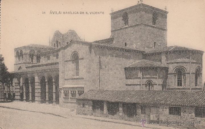 Postales: N&ordm; 15055 POSTAL BASILICA DE SAN VICENTE AVILA HAUSER Y MENET