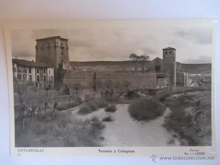 Postales: Postal fotografica de Covarrubias. Torre&oacute;n y Colegiata. Manipel. Procedente de librito de postales.