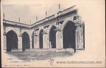 Postales: POSTAL LEON CATEDRAL CLAUSTRO - Foto 1