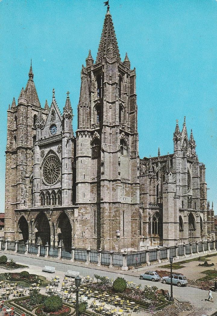 Postales: N&ordm; 18203 POSTAL LEON CATEDRAL - Foto 1