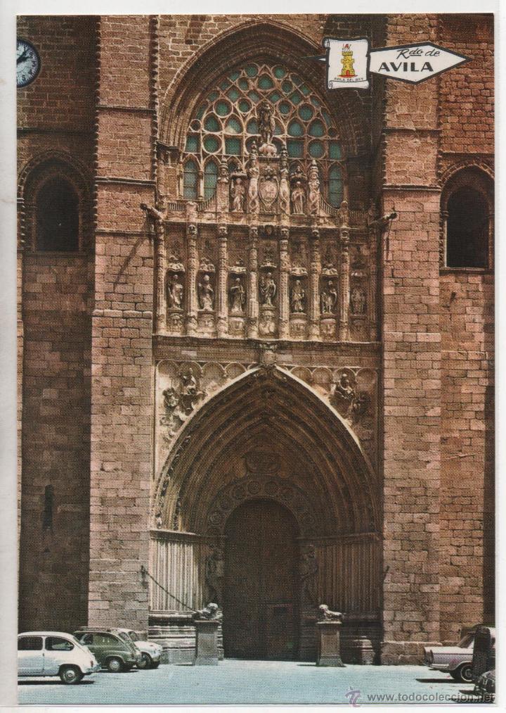 Postales: AVILA N&ordm; 22 .- FACHADA DE LA CATEDRAL .- EDICIONES PERGAMINO .-RECUERDO DE AVILA