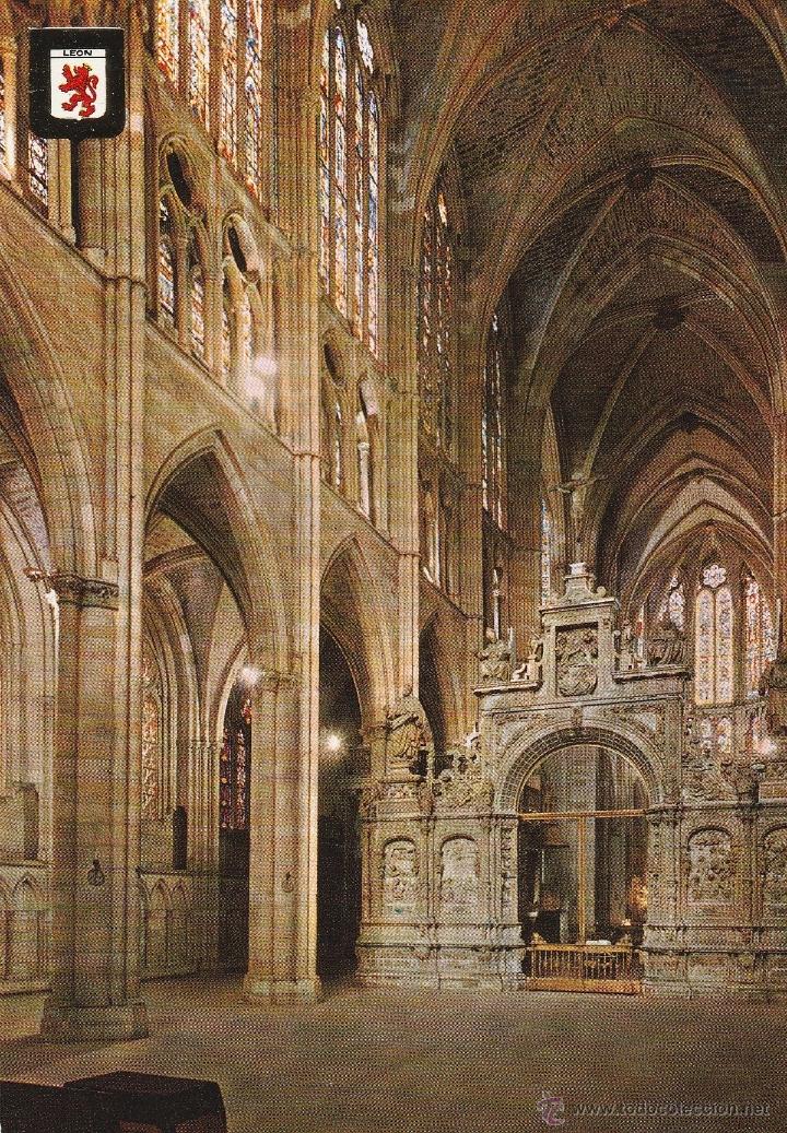 Postales: N&ordm; 22366 POSTAL LEON CATEDRAL TRASCORO