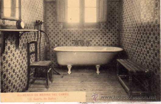 Postales: Balneario de Medina del Campo. 10 Cuarto de Ba&ntilde;o. Sin circular.