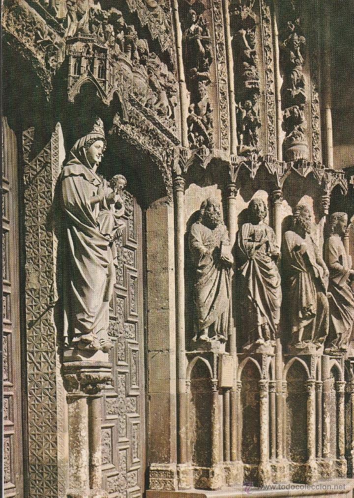 Postales: N&ordm; 22658 POSTAL PORTICO DE LA CATEDRAL - LA VIRGEN BLANCA - LEON