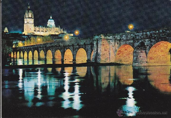 Postales: N&ordm; 23517 POSTAL SALAMANCA PUENTE ROMANO ILUMINADO