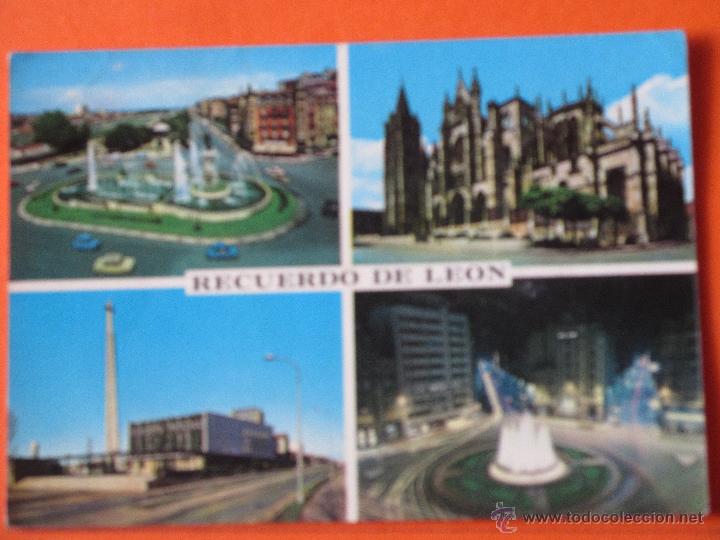Postales: POSTAL - LEON - VISTAS - HIJOS F. ALONSO - CIRCULADA EN 1980