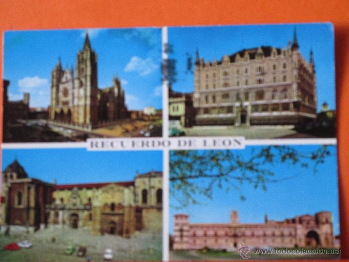 Postales: POSTAL - LEON - VISTAS - HIJOS F. ALONSO - CIRCULADA EN 1973