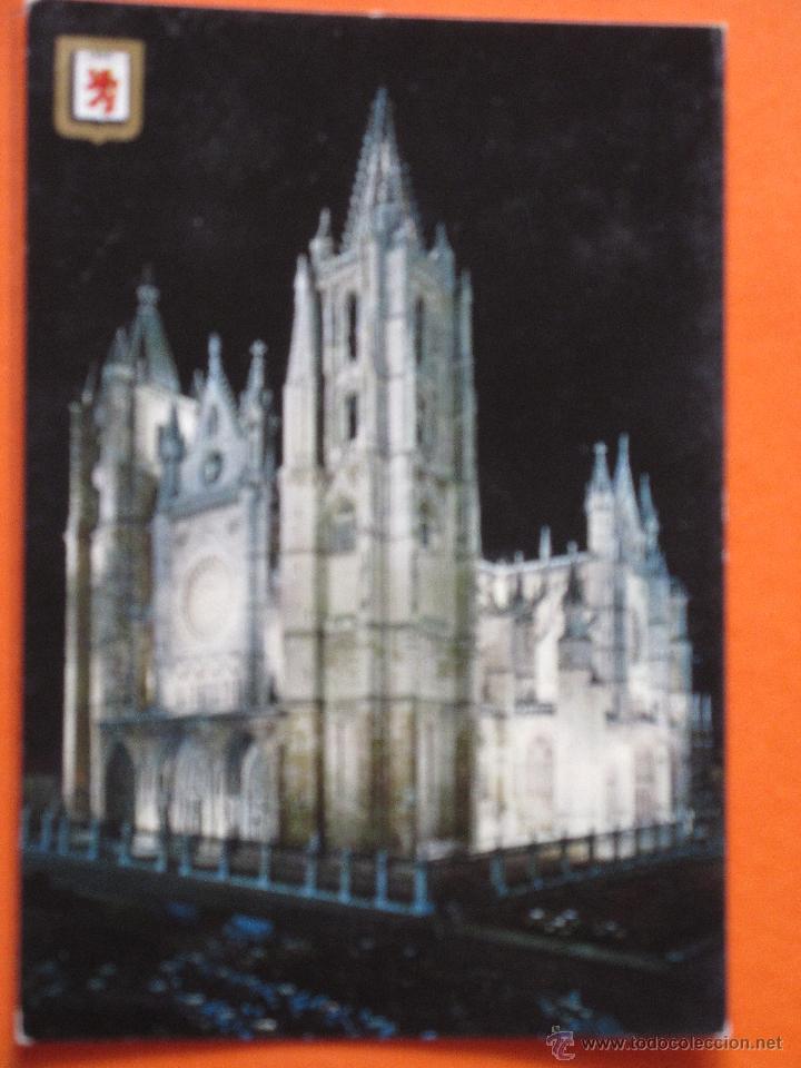 Postales: POSTAL - LEON - CATEDRAL - ESCUDO ORO - NO CIRCULADA