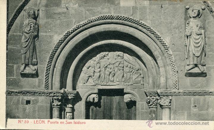 Postales: LEON-CATEDRAL-PUERTA DE SAN ISIDORO-THOMAS- - Foto 1
