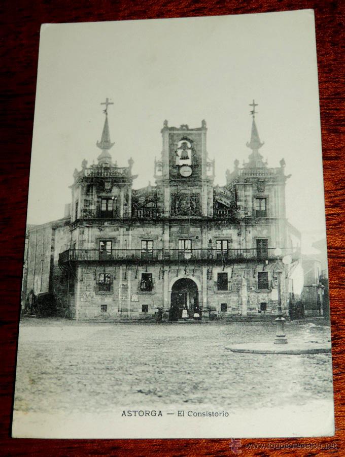 Postales: ASTORGA (LEON) EL CONSISTORIO, NO CONSTA MARCA EDITORIAL, SIN CIRCULAR - Foto 1