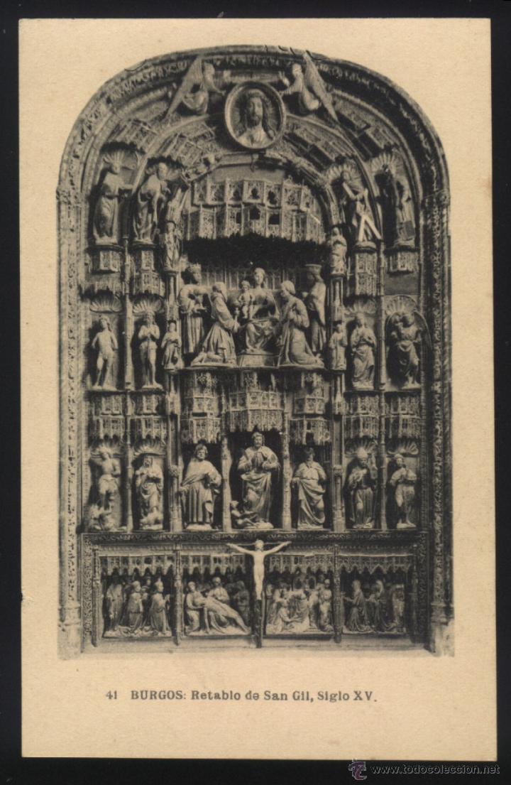 Postales: A-1561- BURGOS. SAN GIL. RETABLO - Foto 1