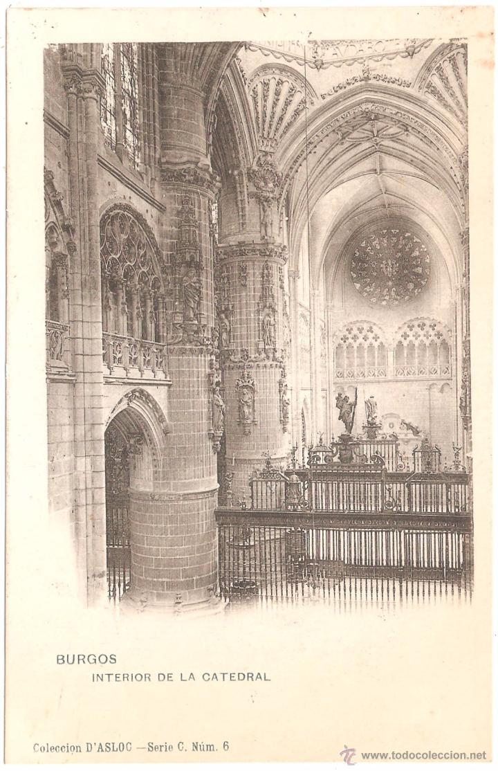 Postales: BURGOS INTERIOR DE LA CATEDRAL - Foto 1