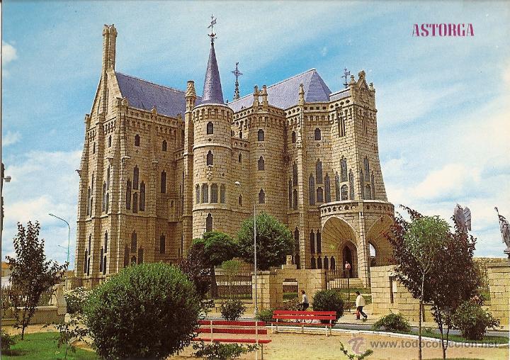Postales: POSTAL, ASTORGA, LE&Oacute;N, PALACIO DE GAUD&Iacute; - Foto 1