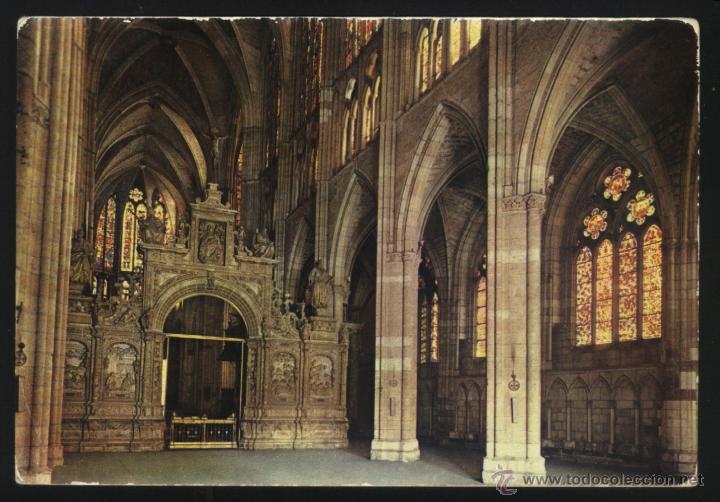 Postales: LE-0411- LE&Oacute;N. CATEDRAL. NAVE CENTRAL. - Foto 1
