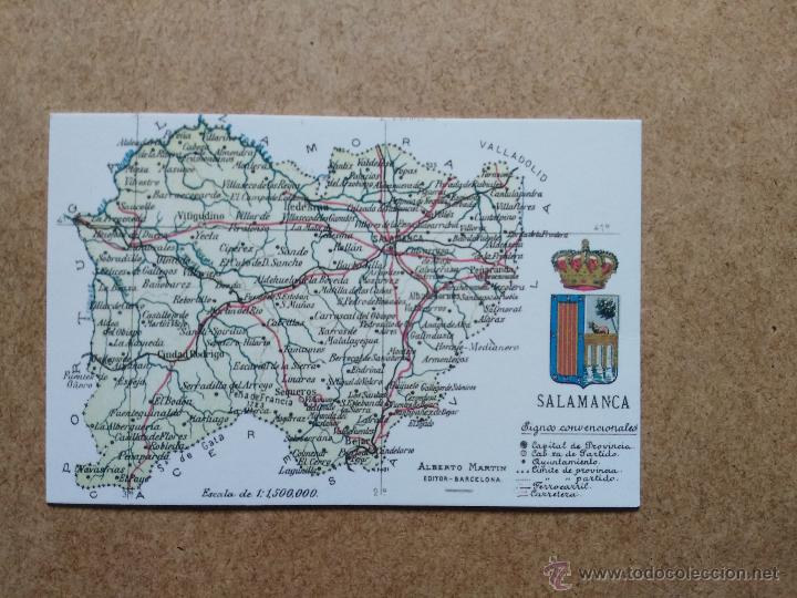Postales: MAPA DE SALAMANCA - Foto 1