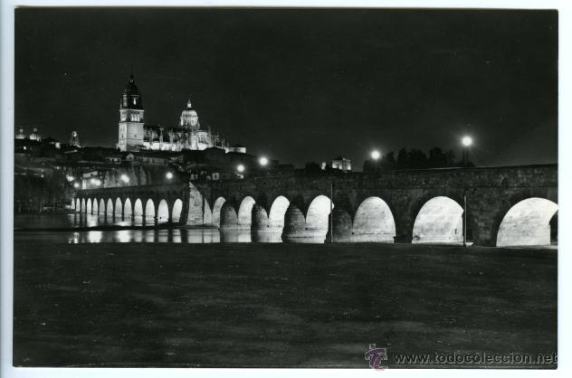 Postcards: N&ordm; 39 Salamanca. Puente Romano y Catedral, iluminados. Ediciones Manipel.