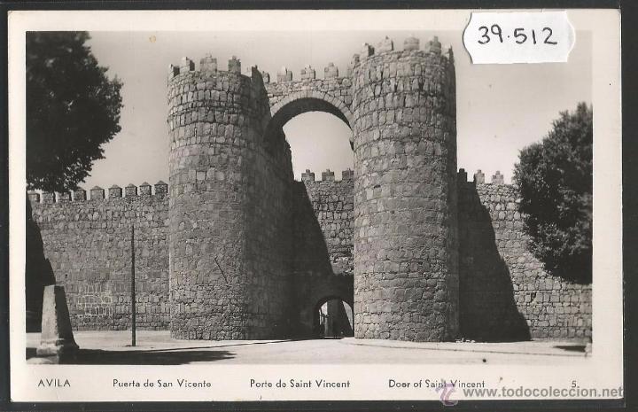 Postales: AVILA - PUERTA DE SAN VICENTE - (39512)
