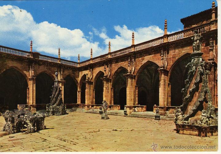Postales: MAGNIFICA POSTAL CLAUSTRO Y THERMAS ROMANAS CATEDRAL  DE LEON