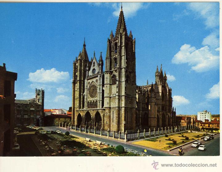 Postales: MAGNIFICA POSTAL  CATEDRAL  DE LEON