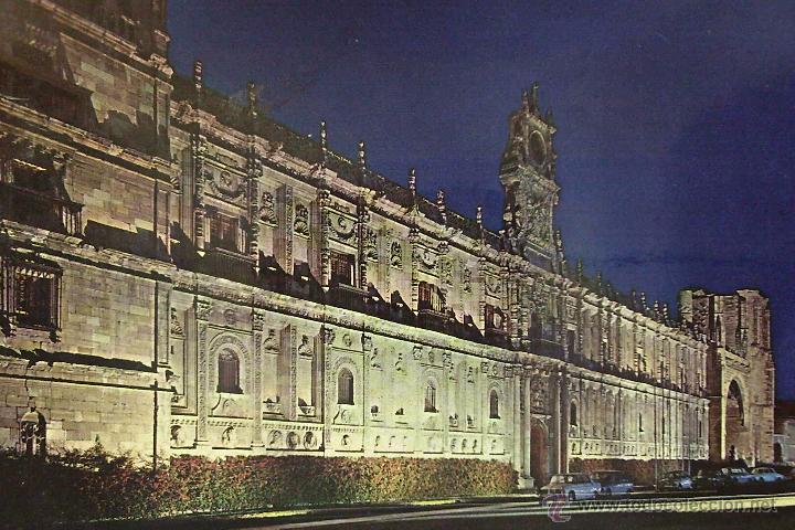 Postales: POSTAL, LEON, HOSTAL SAN MARCOS, FACHADA PRINCIPAL, CIRCULADA