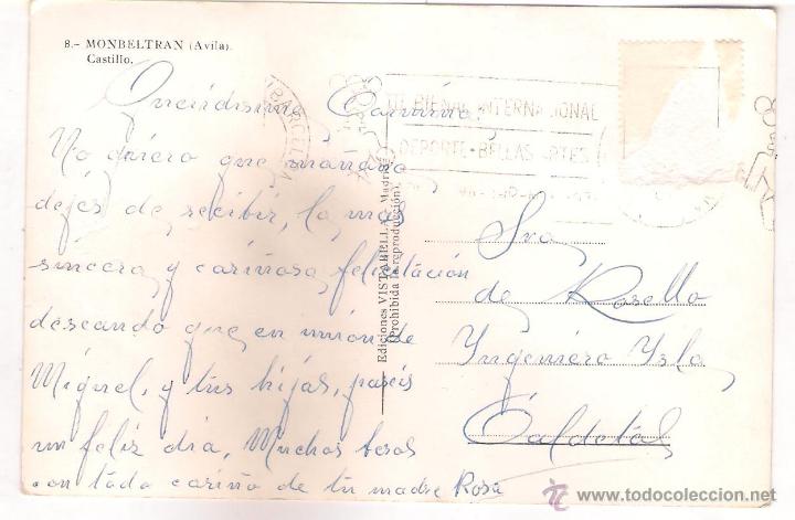 Postales: POSTAL DE MONBELTRAN - CASTILLO - AVILA. - Foto 2