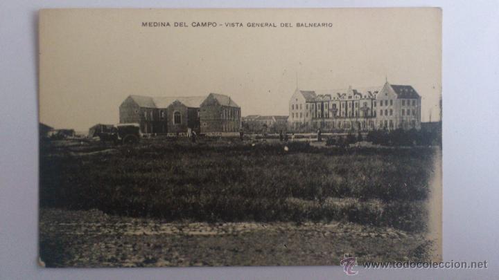 Postales: ANTIGUA POSTAL, MEDINA DEL CAMPO - VISTA GENERAL DEL BALNEARIO, EDITA V. SENDINO