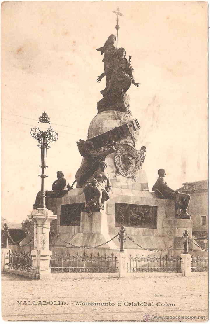 Postales: VALLADOLID MONUMENTO A CRISTOBAL COLON - Foto 1