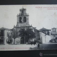 Postales: POSTAL PALENCIA. IGLESIA DE SANTA MARINA Y CONVENTO DE SAN PABLO. ABUNDIO Z. MENEDEZ. 