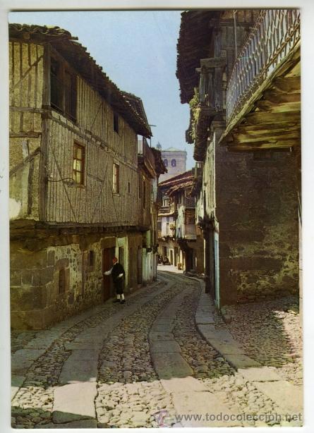 Postales: N&ordm; 22 La Alberca (Monumento Nacional). Calle de El Tablado. Distribuciones Studio.