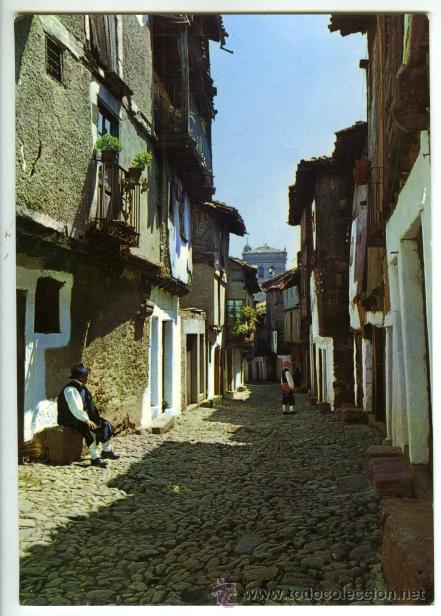 Postales: N&ordm; 24 La Alberca (Monumento Nacional). Calle Larga. Distribuciones Studio.