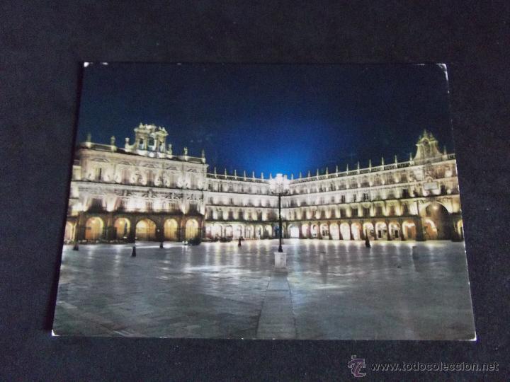 Postales: SALAMANCA-V5-NO ESCRITA-N&ordm;8-PLAZA MAYOR Y AYUNTAMIENTO ILUMINADOS-MANIPEL-FOURNIER-VITORIA-1973