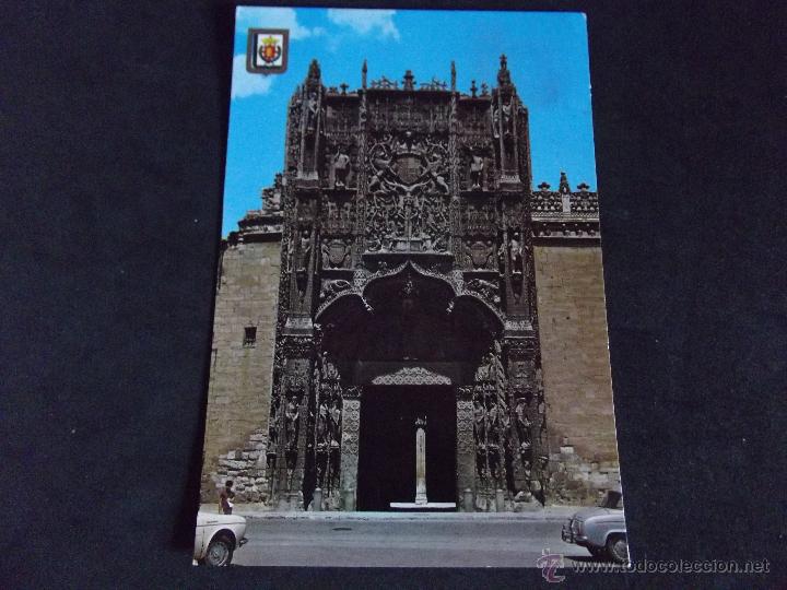 Postales: VALLADOLID-V5-ESCRITA-N&ordm;4-FACHADA DE SAN GREGORIO-MUSEO NACIONAL DE ESCULTURA-ESCUDO DE ORO-FISA