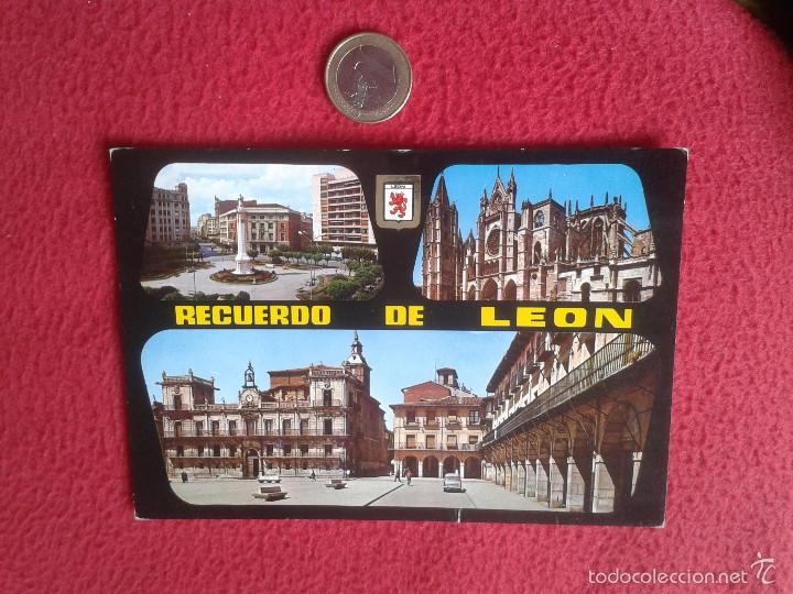 Postales: POSTAL POSTCARD VER FOTO/S LEON PLAZA DE CALVO SOTELO CATEDRAL PLAZA MAYOR CONSISTORIO ANTIGUO FISA