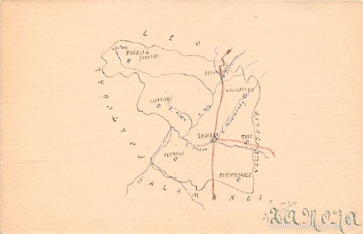 Postales: ZAMORA.- PINTADA A MANO