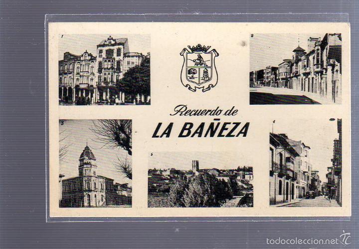 Postales: TARJETA POSTAL DE RECUERDO DE LA BA&Ntilde;EZA, LEON. VARIAS VISTAS. LEFLER - NISTAL