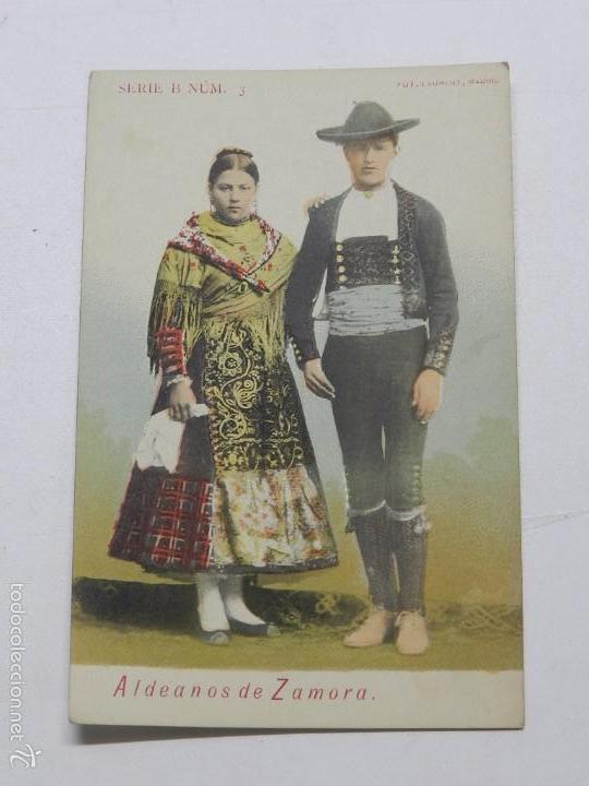 Postales: POSTAL DE ALDEANOS DE ZAMORA, SERIE B. NUM. 3, EDITA FOT. LAURENT. NO CIRCULDA, SIN DIVIDIR.