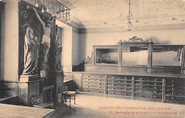 Postales: VALLADOLID.- COLEGIO DE P.P. JESUITAS.-SACRISTIA DE LA CAPILLA DE LOS ALUMNOS
