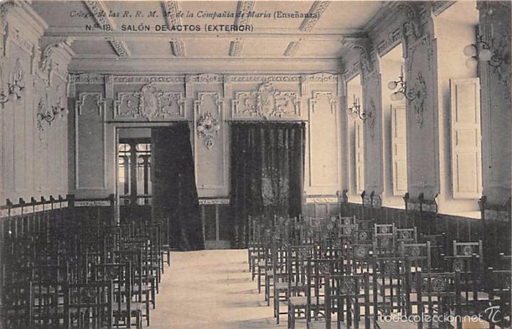 Postales: VALLADOLID.- COLEGIO DE LAS R.R.M. DE LA COMPA&Ntilde;IA DE MAR&Iacute;A (ENSE&Ntilde;ANZA).- SALON DE ACTOS (EXTERIOR)