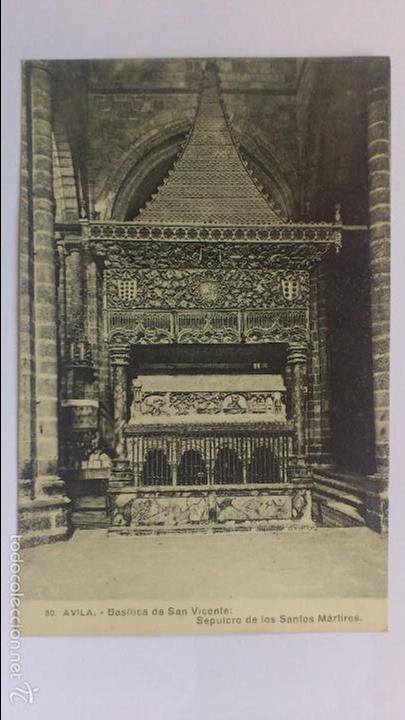 Postales: POSTAL AVILA - BASILICA DE SAN VICENTE - SEPULCRO DE LOS SANTOS MARTIRES