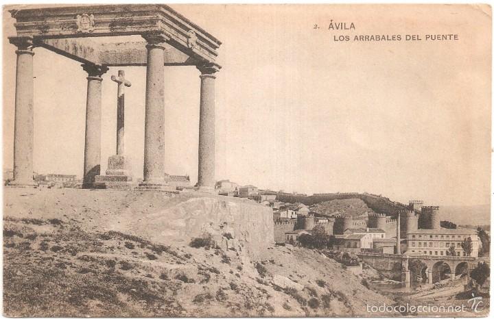 Postales: avila los arrabales del puente 1929