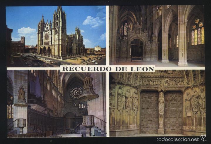 Postales: LE-0487- LE&Oacute;N. RECUERDO DE LE&Oacute;N. - Foto 1