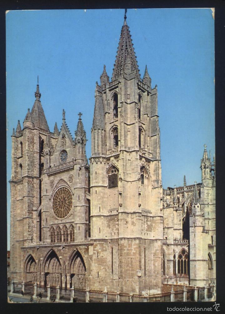 Postales: LE-0496- LE&Oacute;N. LA CATEDRAL. - Foto 1