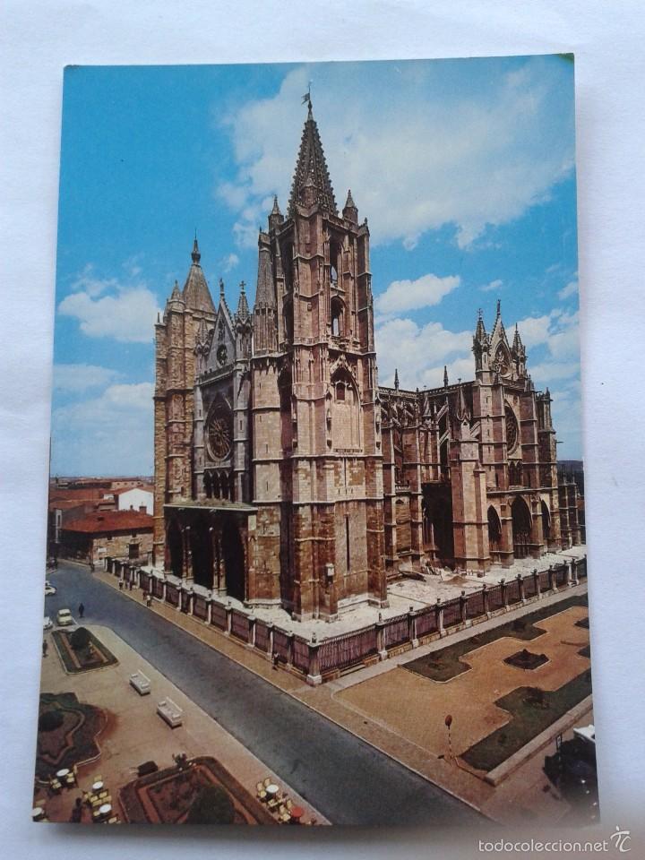 Postales: POSTAL -- LEON - LA CATEDRAL -- SIN USO --